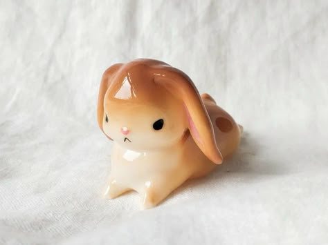 Clay Bunnies, Clay Rabbit, Clay Bunny, Rooms Decoration, Rabbit Ceramic, 3d Sculpting, Clay Crafts Air Dry, Polymer Clay Animals, Clay Animals