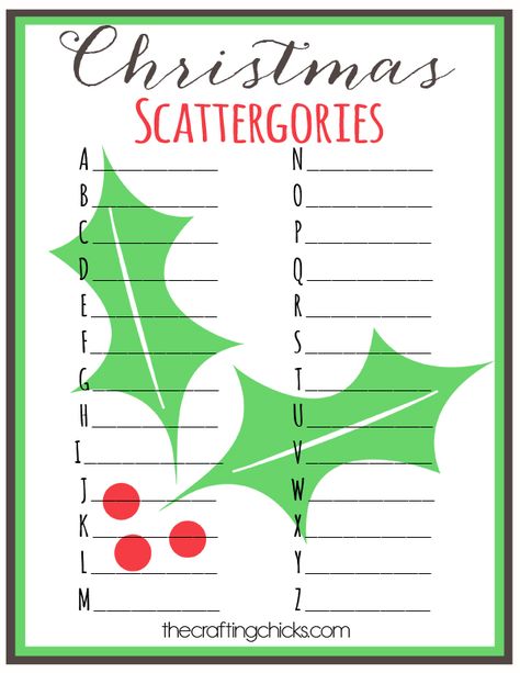 8 Games For Your Christmas Celebration – Party Ideas Christmas Scattergories Free Printable, Christmas Scattergories, Christmas Party Games For Adults, Easy Christmas Party, Xmas Games, Work Christmas Party, Printable Christmas Games, Holiday Party Games, Holiday Games