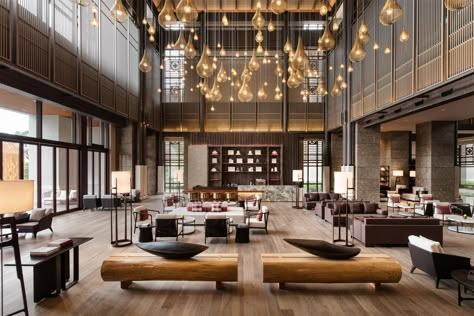 Shenzhen Marriott Hotel Golden Bay – Shenzhen – Hotels – That’s Shenzhen Hotel Lobby Lounge, Hotel Lobby Design, Lobby Interior Design, Lobby Lounge, Hotel Lounge, Marriott Hotel, Lobby Interior, Hotel Interior Design, Lobby Design