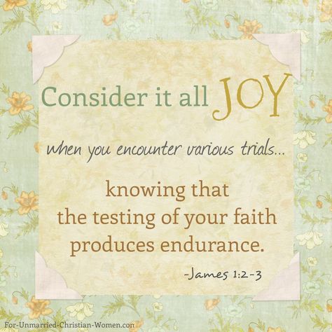 My brethren, count it all joy when you fall into various trials, knowing that the testing of your faith produces patience.  [JAMES 1:2-3] Joy Scripture, James 1 2 3, The Book Of James, Count It All Joy, Book Of James, Feeling Defeated, New American Standard Bible, Faith Scripture, James 1