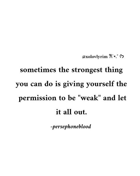 🐧: sometimes, things get too hard, too noisy, and you'll feel disheartened ...like everything is crumbling down and your efforts seems futile ...on those days let yourself lose. Let yourself be weak and let those emotions out..let yourself breathe....don't try to hold it all up. Relax and release ... be gentle with yourself because you deserves it :) .... ... quote by @persephonesblood 🫶🏻 ... ... .. ... #alessia #persephoneblood #healing #healingquotes #mentalhealth #mindset Disheartened Quotes, Persephonesblood Alessia, Let Yourself Feel, Gentle With Yourself, Dont Lose Yourself, You Dont Say, Hard Quotes, Today Quotes, Be Gentle With Yourself