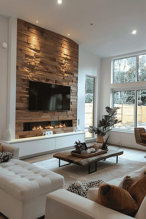 27 Modern Media Wall Ideas to Elevate Your Space 72 27 Modern Media Wall Ideas to Elevate Your Space Modern Tv Wall Design Ideas, Wall Design Ideas Living Room, Modern Media Wall, Media Wall Ideas, Tv Wall Design Ideas, Wall Decor Living Room Modern, Media Walls, Decorations Living Room, Rental Home Decor