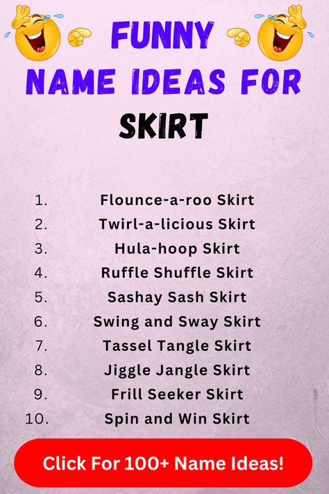 Looking for funny skirt names? Check out our list of top 100+ funny skirt name ideas in our blog post! Skirt Names, Twisted Skirt, Tango Skirt, Ballerina Skirt, Couture Skirts, Night Skirt, Rainbow Skirt, Unique Skirts, Tassel Skirt