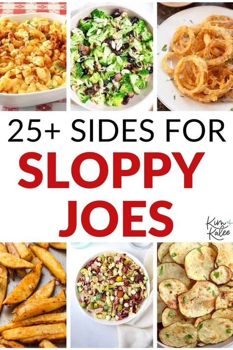 Sides For Sloppy Joes Meals, Sloppy Joe Side Dishes, Side Dishes For Sloppy Joes, Sides For Sloppy Joes, Sloppy Joe Sides, Sloppy Joes Dinner, Comfort Food Healthy, Easy Weekly Meals, Sloppy Joe Recipe Easy