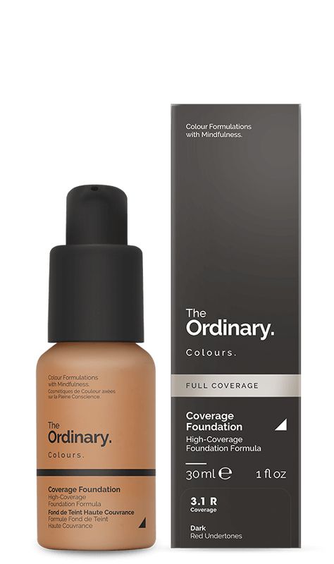 The Ordinary Coverage Foundation Ordinary Serum, The Ordinary Serum, High Coverage Foundation, Serum Foundation, Chemical Sunscreen, Foundation Colors, Cool Undertones, Spf 15, Nut Free