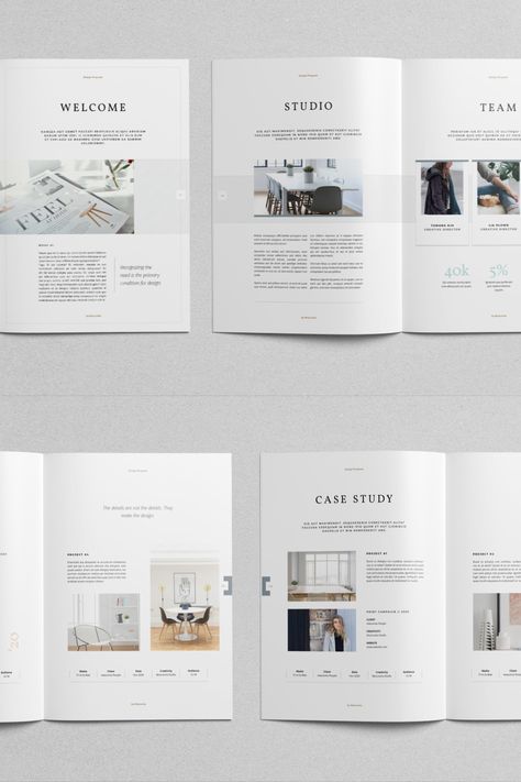 Minimal Proposal Design, Minimal Brochure Design Layout, Minimalistic Brochure Design, Project Proposal Design Layout, Minimal Booklet Design, Modern Brochure Design Creative, Case Study Design Layout, Design Proposal Layout, Minimal Brochure Design