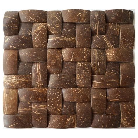 Fabric Tiles, Coconut Shell Crafts, Coconut Wood, Coconut Drinks, Coconut Bowl, Coconut Smoothie, Shell Mosaic, Shells Diy, Shell Decorations