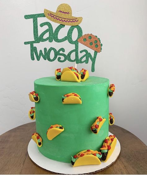 Excellent inspiration from @bakedbyrylie on IG Taco Birthday Cake, Taco Cake, Taco Birthday, Second Birthday, Amazing Cakes, 2nd Birthday, Bingo, Flour, Tacos