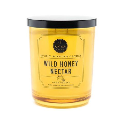 Wild Honey Nectar Dw Home Candles, Flameless Candle Set, Scented Pillar Candles, Spa Candle, Yellow Candles, Wild Honey, Candle Sizes, Home Scents, Jar Candle