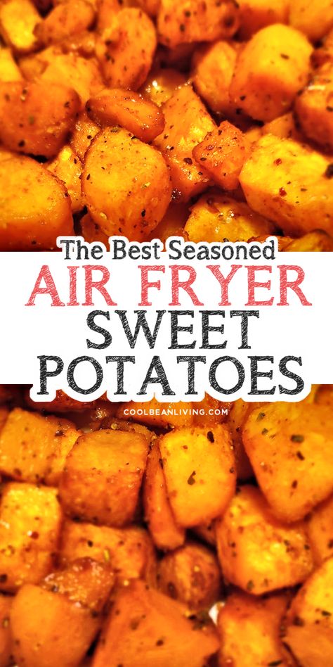 Air Fryer Sweet Potatoes, Potato Cubes, Cubed Sweet Potatoes, Air Fry Recipes, Best Air Fryers, Air Fryer Dinner Recipes, Air Fryer Recipes Easy, Air Fryer Recipes Healthy, Sweet Potato Recipes