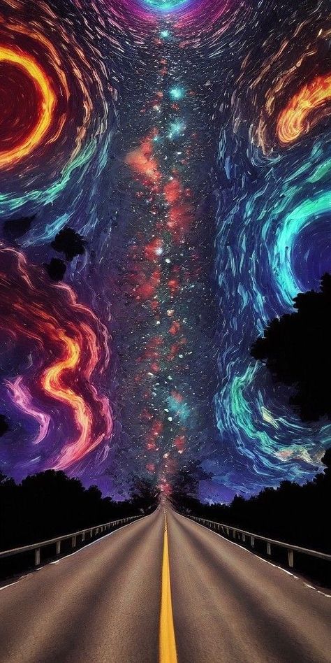 Psychadelic Art Trippy, Surreal Space Art, Emotions Aesthetic, Background Crazy, Crazy Vibes, Dreamscape Art, Extraordinary Wallpaper, Crazy Backgrounds, Colorful Skies