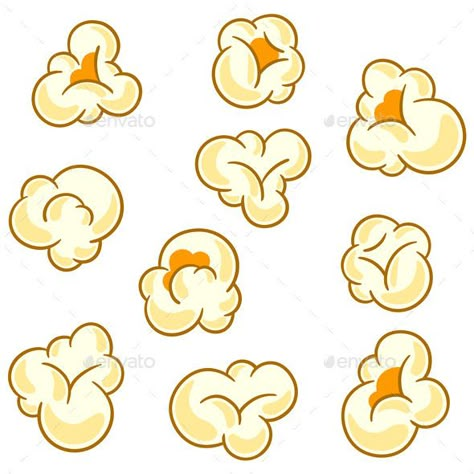 Set of Popcorn Snacks Images, Popcorn Carnival, Popcorn Machine Drawing, Popcorn Drawing Easy, Snacks Drawing, Popcorn Printables Free, Popcorn Doodle, Popcorn Character, Popcorn Day Decoration