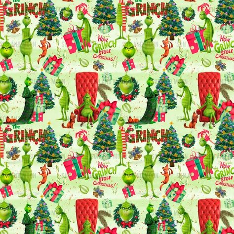 Christmas Grinch Seamless Pattern, Christmas Digital Paper, Cute Monster Seamless Pattern, Christmas Fabric File, Cartoon Seamless File. - Etsy Hong Kong Christmas Digital Paper, The Grinch Christmas, Paper Cute, Christmas Grinch, Christmas Gift Wrap, Wrapping Paper Christmas, Patterned Vinyl, Paper Christmas, Cute Monsters