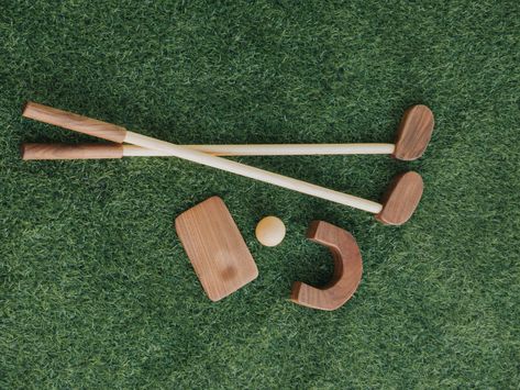 Wooden Golf Set, Toy Mini Golf Set For Kids, Kids Golf Game, Wooden Golf Toy, Kids Outdoor Games, Indoor Game, Children's Golf, Kids Gift Wood Projects Games, Golf Toys, Games Indoor, Design Objet, Game Night Gift, Healthy Activities, Outdoor Games For Kids, Kids Golf, Golf Set