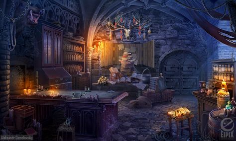 Preparation room - game scene by aleksandr-osm on DeviantArt Witch Room, Fantasy Bedroom, Episode Interactive Backgrounds, Bg Design, Fantasy Rooms, Fantasy Castle, Fantasy Places, Fantasy Aesthetic, Environment Concept Art