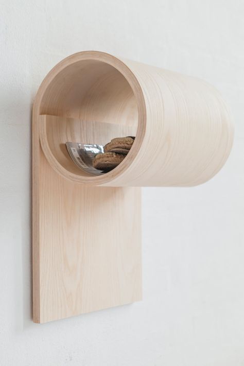 Johanna-Paulsson-Sma-ting-1 Small Space Storage, Small Places, Design Milk, Wooden Storage, Cat Furniture, Small Storage, Pet Furniture, Objects Design, Small Things