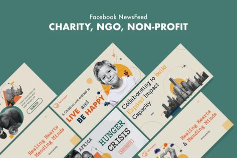 Charity, NGO, Non-Profit Facebook NewsFeed by DCMEStudio on Envato Elements Non Profit Instagram, Fundraising Ideas Non Profit, Nonprofit Website Design, Nonprofit Website, Facebook Template, Facebook Ad Template, Facebook News, Facebook Templates, Facebook Post Template