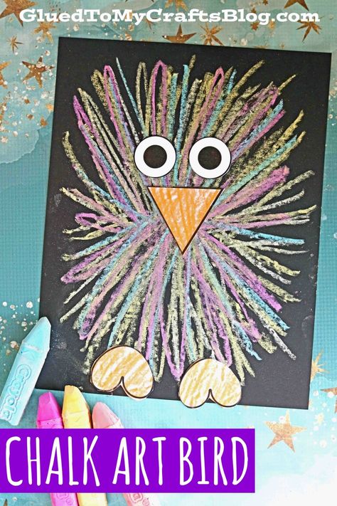 Bird Craft, Sidewalk Chalk Art, Bird Crafts, Bird Theme, Sidewalk Chalk, Kindergarten Art, Baby Bird, Spring Art, Craft For Kids