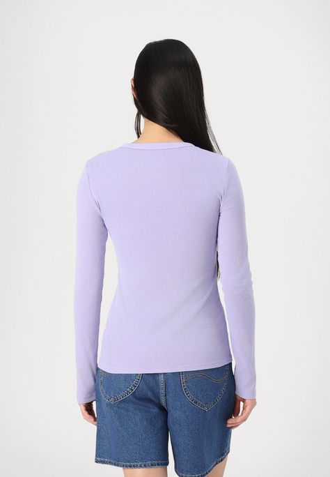 GAP ESSENTIAL - Longsleeve - warm violet Essential Tops, Gap, Long Sleeve Tops, Violet, Purple, Long Sleeve, T Shirt