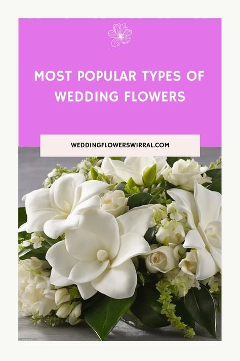 Want to know what the most popular types of wedding flowers are? Look no further than our definitive guide on the most popular wedding flowers this year. Types Of Wedding Flowers, Popular Wedding Flowers, Carnation Colors, Orchid Bouquet, Orchid Color, Diy Arrangements, Floral Arrangements Wedding, Sweet Fragrances, Floral Display