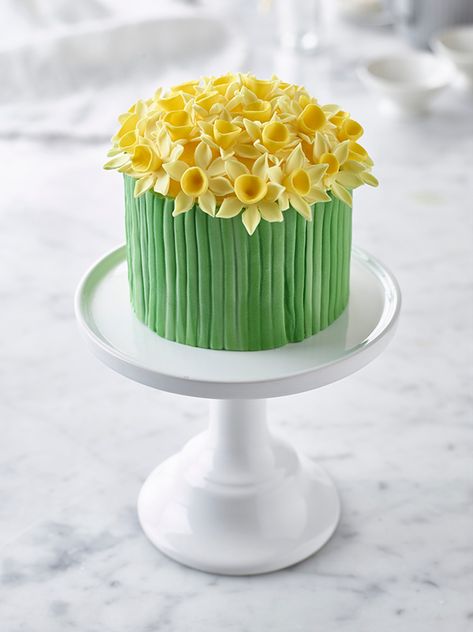 Orange Drizzle Cake, Daffodil Cake, St David, Mothers Day Cupcakes, Mini Torte, Vanilla Sponge Cake, Drizzle Cake, Cake Pop Recipe, Mothers Day Cake