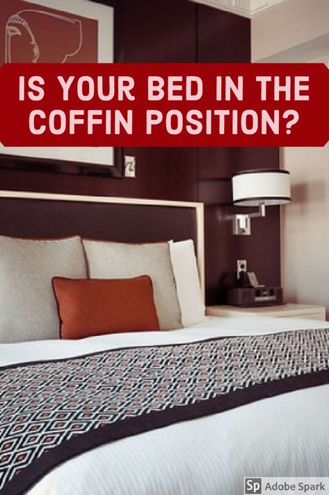 Sounds Ominous but Not to Worry, the 'Coffin Position' Refers to the Placement of Your Bed in Your Bedroom According to Feng Shui; How is Yours Positioned? Bed Positioning In Bedroom, Beds In Front Of Windows Ideas, Bed In Front Of Window Ideas, Bed Placement Ideas, Feng Shui Headboard, Platsa Bed, Bed In Front Of Window, Feng Shui Bed Placement, Calming Room Ideas