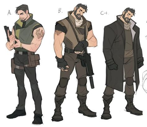 Tb Choi Character Design, Big Gloves Character Design, Business Man Character Design, Character Design Casual, Comic Portfolio, Apocalypse Character Design, Walt Peregoy, Cyberpunk Reference, Man Character Design