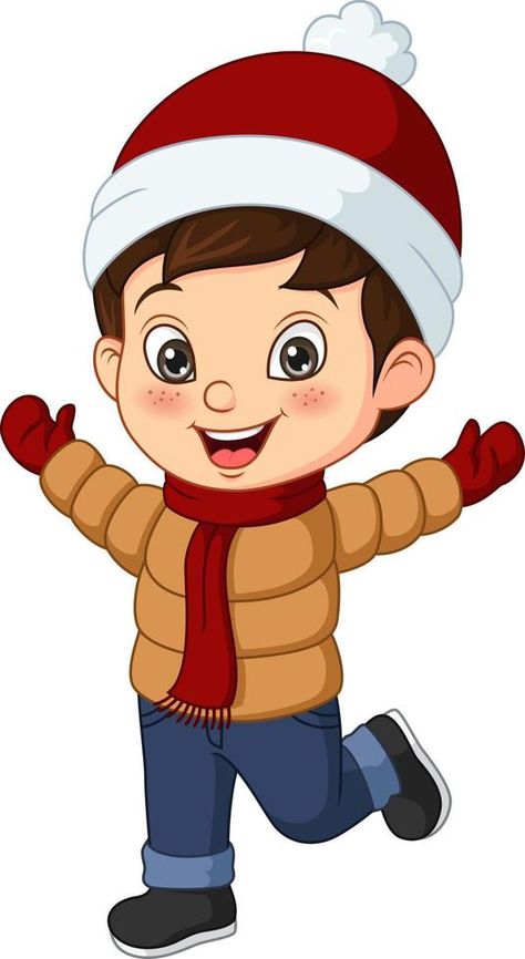 Winter Vector Art, Winter Clothes Cartoon, Cartoon Dog Drawing, Cartoon Winter, Winter Crafts Preschool, Boy Clipart, Snowman Images, Cartoon Body, Emoji Photo