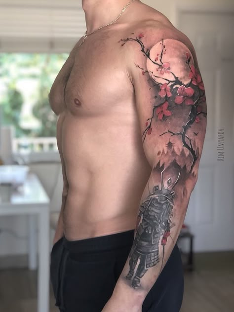 Samurai tattoo | By Freelance tattooist. | Done at Татуировка. Реализм. | Jan 5th 2019 | 818424 Men’s Tattoos Japanese, Tatoos Men Japan, Japanese Tattoo Art For Men, Ronin Sleeve Tattoo, Japan Tattoo Ideas For Men, Japanese Worrier Tattoo Design, Lone Samurai Tattoo, Chinese Sleeve Tattoo Men, Chinese Samurai Tattoo