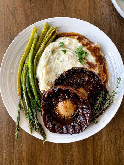 Portobello Mushroom Steak, Portobello Mushroom Steaks, Mushroom Steaks, Cap Steak, Mushroom Steak, 2024 Health, Lemon Blueberry Pancakes, Lemon Pancakes, Vegan Lasagna