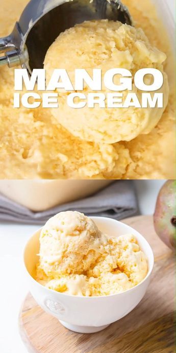 Vegan Coconut Ice Cream, Homemade Mango Ice Cream, Beaming Baker, Healthy Homemade Ice Cream, Homemade Ice Cream Recipes Machine, Mango Ice Cream Recipe, Cream Sauces, Ice Cream Recipes Machine, Healthy Ice Cream Recipes