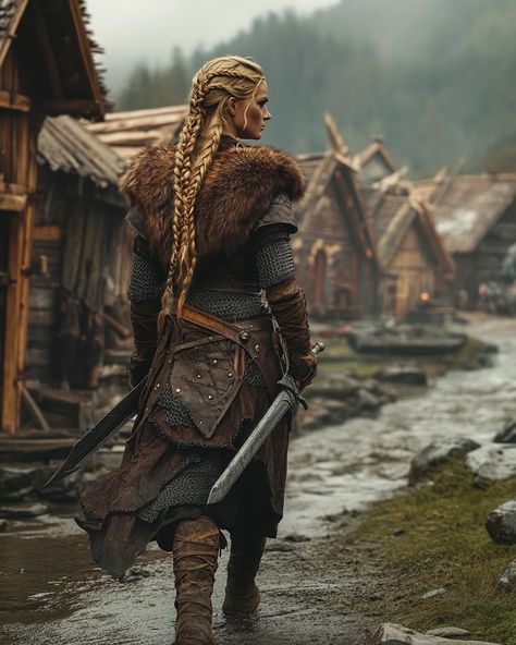 Female Skyrim Character, Fantasy Faction, Marvel Tattoo Ideas, Viking Queen, Viking Warrior Woman, Viking Aesthetic, Viking Books, Viking Character, Marvel Tattoos