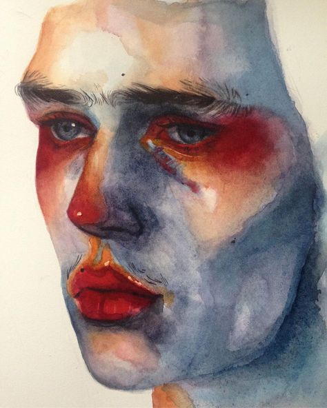 Elena Rossato, Watercolor Art Face, Art Alevel, Starting School, Learn How To Paint, Photo Work, Painting Digital, Progress Pictures, Cyberpunk Art