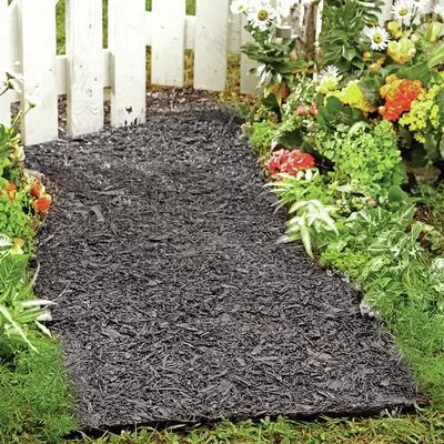 Mulch Pathway, Cedar Garden Bridge, Tree Mulch, Landscape Borders, Artificial Boxwood, Landscape Edging, Landscape Plans, Garden Pathway, Landscaping Tips