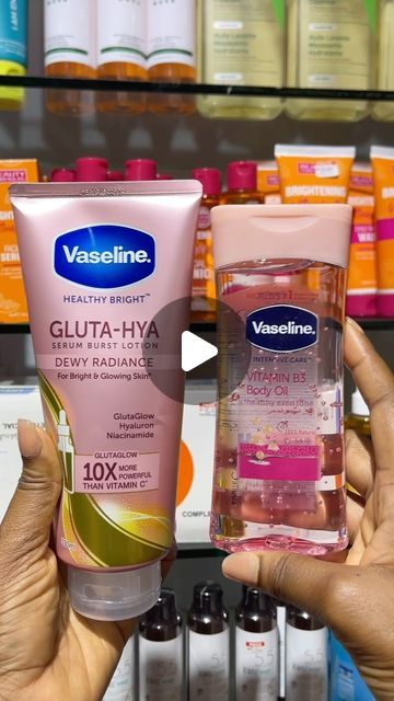 Skincare Store | Bellissimo store by Thelma Lawson on Instagram: "Follow for more skincare tips 🩷
The combo you didn’t know you need for healthy, even glowing skin🔥

Vaseline Glutahya dewy radiance lotion 11,000 NGN 
Vaseline vitamin B3 Oil 8,500 NGN 

If you’re a Vaseline glutahya lover , you would notice your lotion is too light for the dry season. Top up with this Vaseline vitamin b3 oil and you’re good to go!

Cheers, 
Thelma of Bellissimo StoreNg 

#bellissimostorebythelma #skincareaddict #skincarejourney #authenticskincarevendor #kbeautystore #originallegitvendor #wholesalestore #skincare #flawlessskin #koreanskincarevendor #kbeautyskincare #cosrxseller #originalcosrx #affordableskincareproducts #koreansunscreen #niveasunscreen #tradefairskincareseller #skinaquasunscreen #cosrx #ti Vaseline Products For Glowing Skin, Best Body Oil For Glowing Skin, Vaseline Body Oil, Vaseline Oil, Vaseline Products, Glowing Body Skin, Vaseline Body Lotion, Vaseline Lotion, Bright Glowing Skin