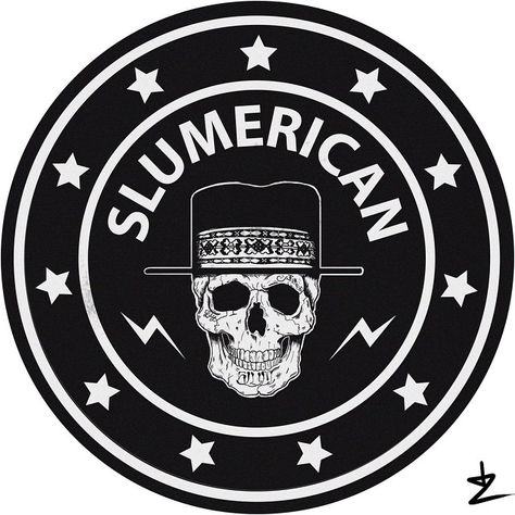 114 Likes, 7 Comments - Joe Zammit (@z4mmit) on Instagram: “Came up with a couple of cool little Slumerican logo designs last night for fun!! Here's the first…” Slumerican Tattoo, Yelawolf Tattoos, Crown Tattoo Design, Flag Tattoo, Music Tattoos, Pop Art Wallpaper, Dark Art Drawings, Graffiti Drawing, Skull Drawing