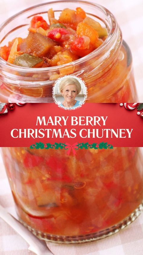 Mary Berry Christmas Chutney Christmas Chutney Recipes Gift, Red And Green Peppers Recipes, Canned Tomatoes With Onions And Peppers, Christmas Jams And Chutneys, Christmas Pickles Recipe, Mary Berry Recipes Christmas, Christmas Chutney Recipes, Chutneys Recipe, Chutney Recipes Christmas