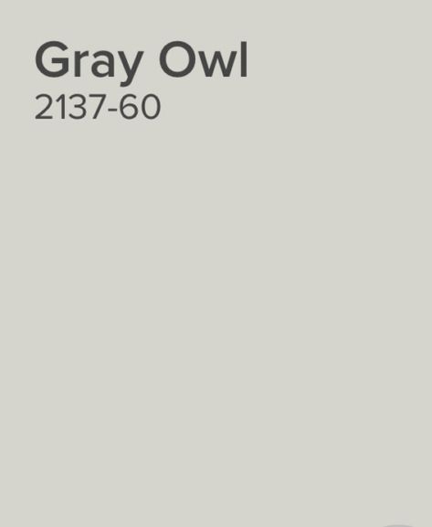 Benjamin Moore Gray Owl Wall Color Idea, Room Paint Colour, Plum Paint Colors, Benjamin Moore Gray Owl, Gray Owl Paint, Interior Color Palettes, House Interior Paint, Whole House Paint Colors, Whole House Color Palette