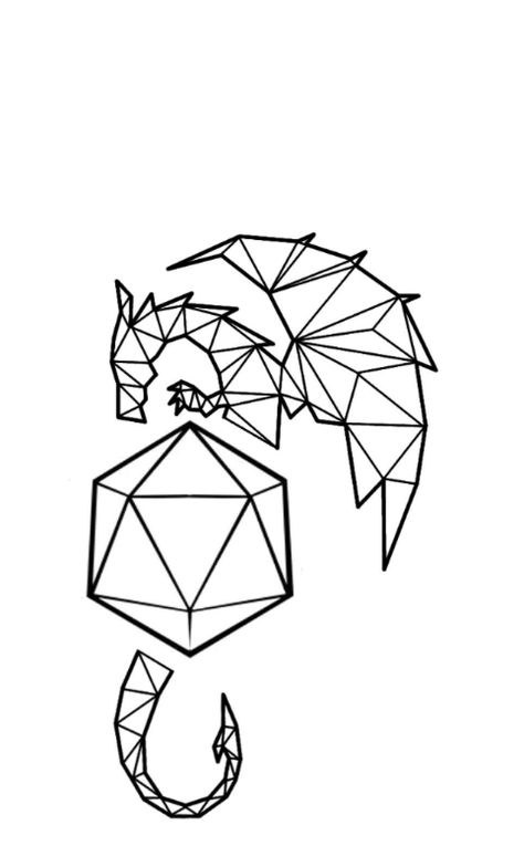 Dnd Tattoo, Dnd Crafts, Idee Cricut, D Tattoo, Flash Tattoos, Geometric Drawing, D&d Dungeons And Dragons, Dnd Art, Dnd Stuff