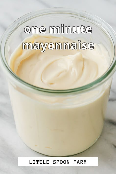 Stick Blender Mayonnaise, Easy Mayonnaise Recipe, Make Mayonnaise, Amazing Salads, Homemade Mayonnaise Recipe, How To Make Mayonnaise, Stick Blender, Homemade Mayo, Homemade Pantry