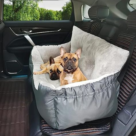 Amazon.com : Utotol Dog Car Seat for Large Medium or 2 Small Dogs, Washable Dog Booster Pet Car Seat with 2 Dog Seat Belt, Anti-Slip Car Dog Bed for Car Back Seat, Adjustable Safety Strap, Grey, 35.4''L x 18.5''W : Pet Supplies Car Dog Bed, Pet Booster Seat, Dog Car Accessories, Travel Car Seat, Dog Seat Belt, Dog Car Seat, Best Dog Beds, Dog Seat, Car Back Seat