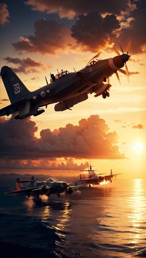 A detailed illustration of the Japanese planes flying over Pearl Harbor, with the sun setting in the background. Pearl Harbor Wallpaper, Cars Wallpapers, Sun Setting, Detailed Illustration, Pearl Harbor, Ryan Gosling, Car Wallpapers, Super Cars, The Sun