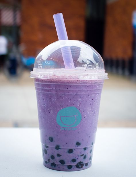 Taro Bubble Tea, Pearls Aesthetic, Taro Boba, Sweet Potato Powder, Bubble Drink, Milk Tea Recipes, Boba Pearls, How To Order Starbucks, Tapioca Pearls