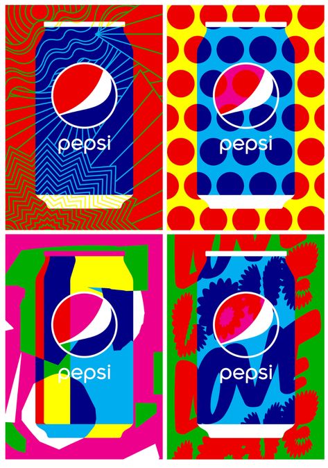 STEVENWILSONSTUDIO — PEPSI POSTERS Pepsi Pop Art, Pepsi Poster Design, Pepsi Painting, Pepsi Illustration, Pepsi Poster, Pop Art Graphic Design, Vector Art Illustration Graphics, Pepsi Ad, Gcse Art