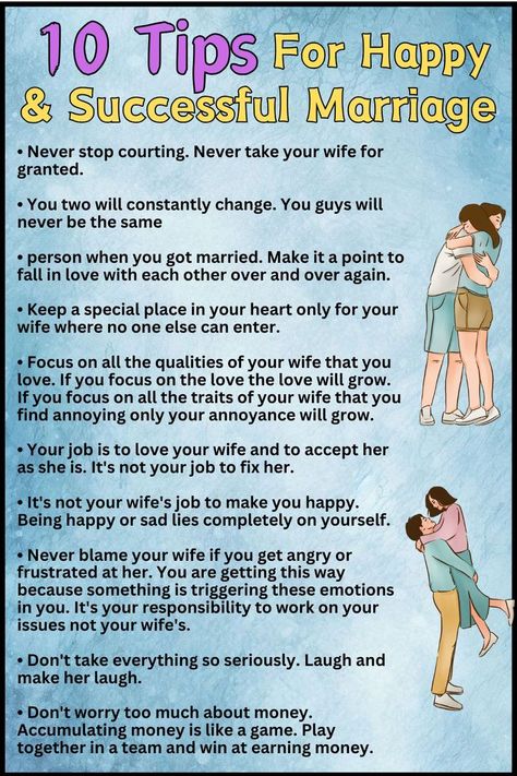 10 tips for happy and successful marriage Marriage Tips Funny, Healthy Marriage Tips, Successful Marriage Tips, Slang English, Get Over A Breakup, Relationship Journal, Over A Breakup, Marriage Restoration, Happy Marriage Tips