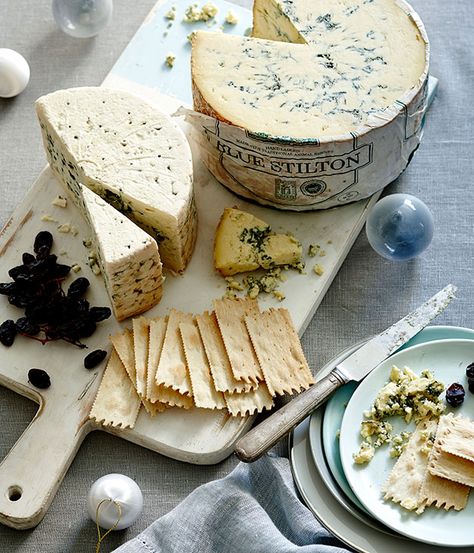 Australian Gourmet Traveller food item on blue cheeses for Christmas. Christmas Gourmet, English Cheese, Pear Brandy, Gourmet Christmas, Queso Cheese, Cheese Curds, Cheese Tasting, Artisan Cheese, Christmas Pudding