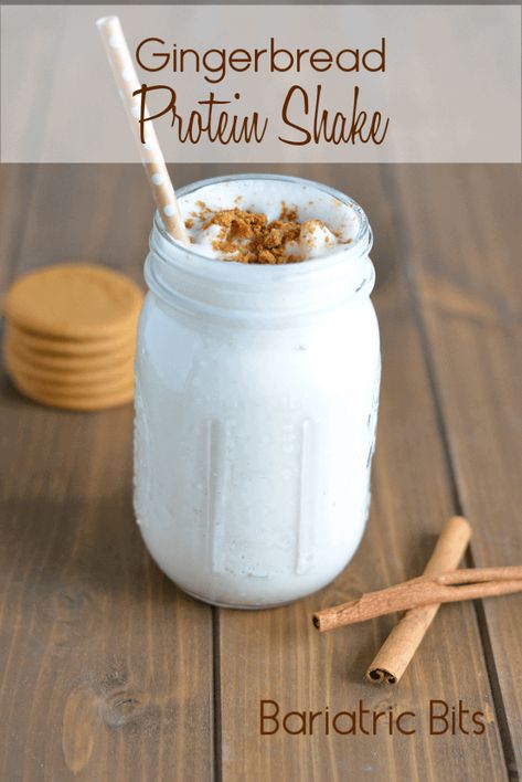 Gingerbread Protein Shake with cookies and cinnamon sticks. Gingerbread Protein Shake, Eggnog Protein Shake, Cookie Protein Shake, Gingerbread Protein, Protein Drink Recipes, Pancakes Protein, Just Ingredients, Premier Protein Shakes, Protein Shakes Recipes