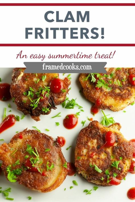 Leftover Clam Recipes, Can Clams Recipe, Razor Clam Fritters Recipe, Clam Pie Recipe, Clam Cakes Recipe, Clam Fritters Recipe, Canned Clam Recipes, Clam Appetizers, Clam Fritters