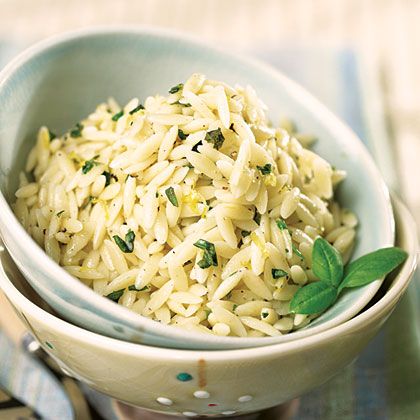 Lemon Basil Orzo, Basil Orzo, Parmesan Orzo, Side Dishes For Ham, Hearty Lunch, Orzo Recipes, Basil Recipes, Pasta Sides, Parmesan Recipes