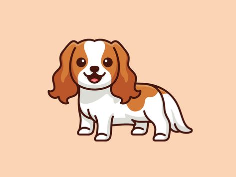 Cavalier King Charles Spaniel by Alfrey Davilla | vaneltia on Dribbble Cavalier Drawing, King Charles Spaniel Drawing, Cavalier King Charles Spaniel Drawing, Alfrey Davilla, Spaniel Drawing, Dog Bike Carrier, Cartoon Dog Drawing, Dog Bike Basket, King Charles Cavalier